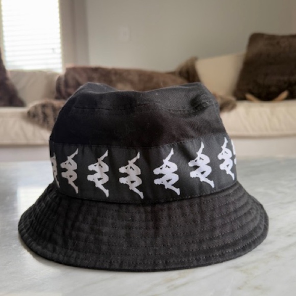 Kappa Classic Logo Black Bucket Hat